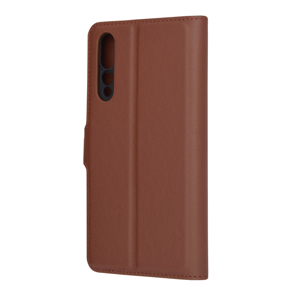 Husa de protectie Techsuit Leather Folio compatibila cu Huawei P20 Pro, acoperire spate, maro