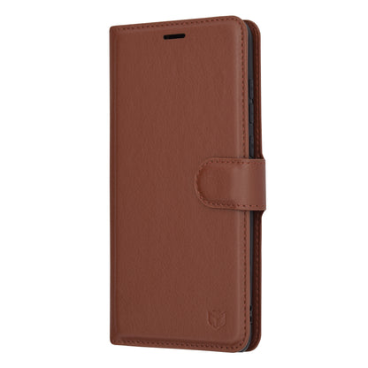 Husa de protectie Techsuit Leather Folio compatibila cu Huawei P20 Pro, acoperire spate, maro