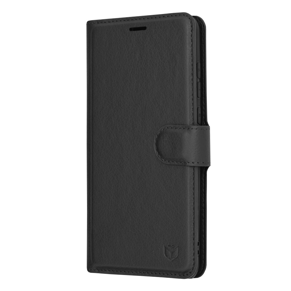 Husa de protectie Techsuit Leather Folio compatibila cu Huawei P20 Pro, acoperire spate, negru
