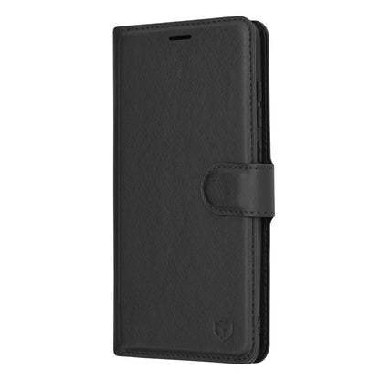 Husa de protectie Techsuit Leather Folio compatibila cu Huawei P20 Pro, acoperire spate, negru
