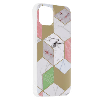 Husa de protectie Techsuit Marble Series compatibila cu Apple iPhone 13, acoperire spate, Purple Hex