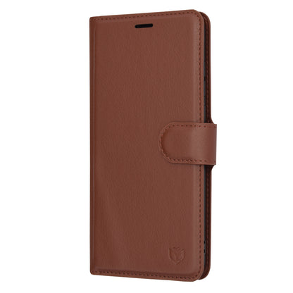 Husa de protectie Techsuit Leather Folio compatibila cu Huawei P30, acoperire spate, maro