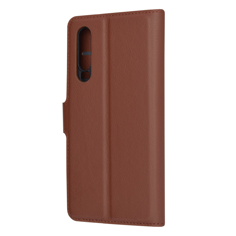 Husa de protectie Techsuit Leather Folio compatibila cu Huawei P30, acoperire spate, maro