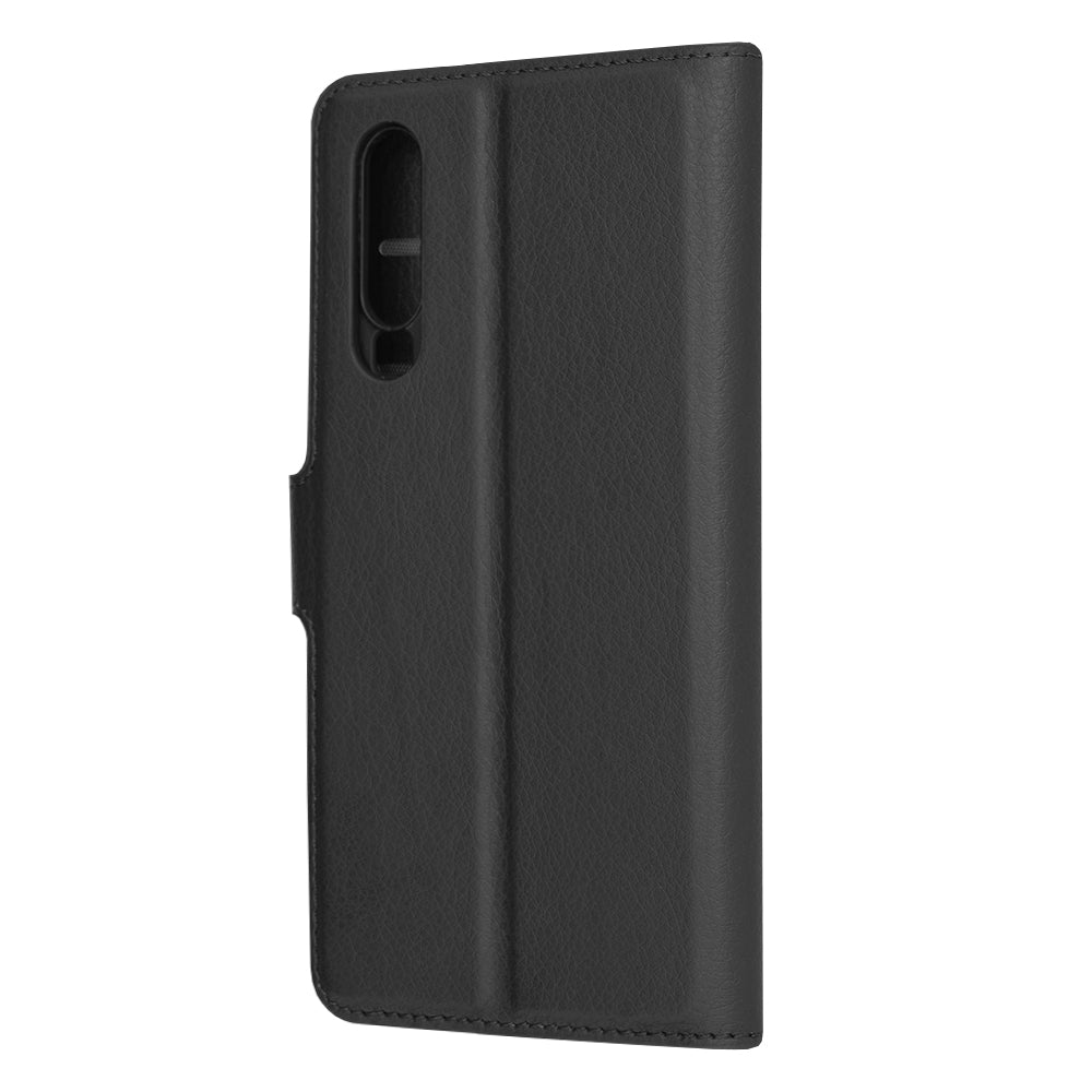 Husa de protectie Techsuit Leather Folio compatibila cu Huawei P30, acoperire spate, negru