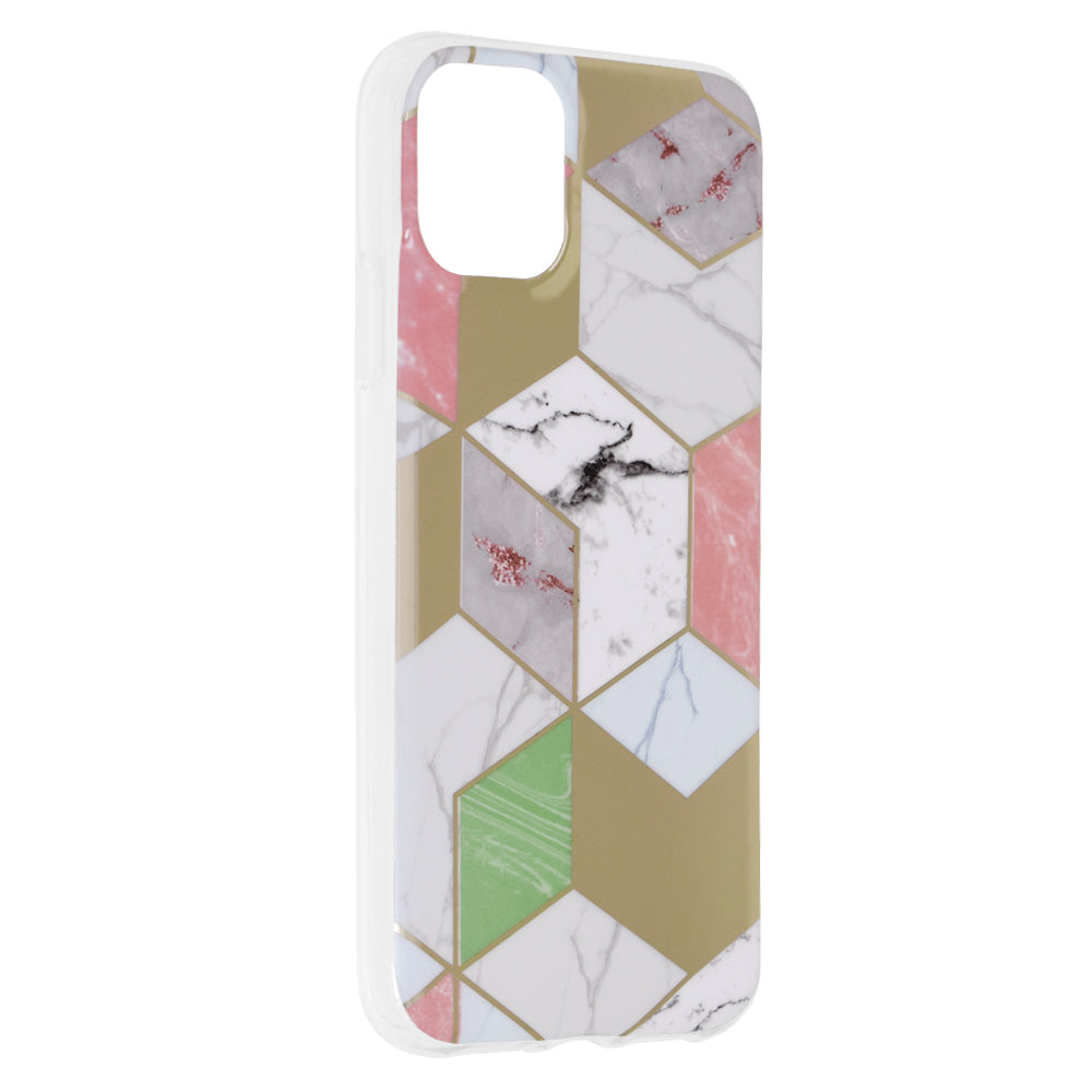 Husa de protectie Techsuit Marble Series compatibila cu Apple iPhone 11, acoperire spate, Purple Hex
