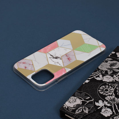 Husa de protectie Techsuit Marble Series compatibila cu Apple iPhone 11, acoperire spate, Purple Hex