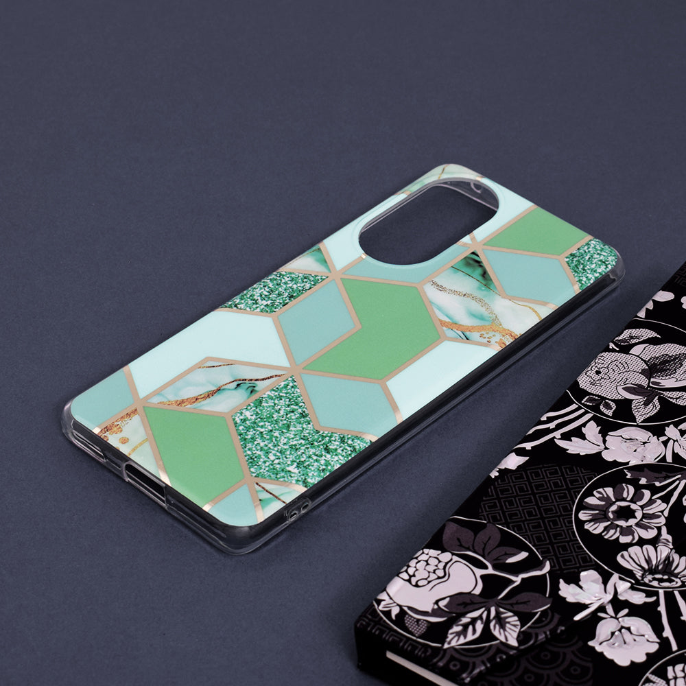 Husa de protectie Techsuit Marble Series compatibila cu Huawei nova 9, acoperire spate, Green Hex