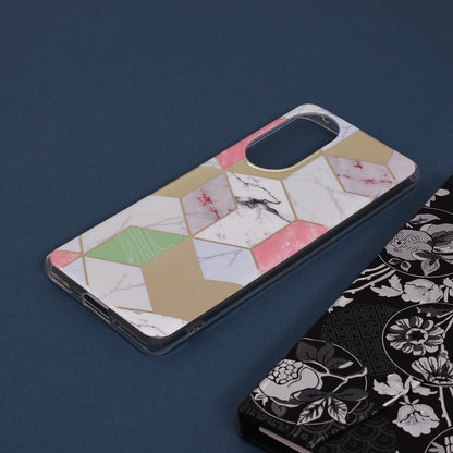 Husa de protectie Techsuit Marble Series compatibila cu Honor X7b 5G, acoperire spate, Purple Hex