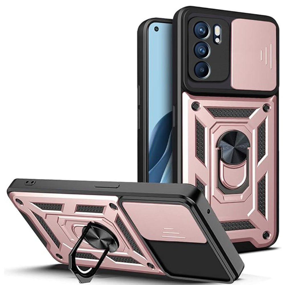 Husa de protectie Techsuit CamShield Series compatibila cu Oppo Reno6 5G, acoperire spate, rose gold