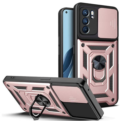 Husa de protectie Techsuit CamShield Series compatibila cu Oppo Reno6 5G, acoperire spate, rose gold