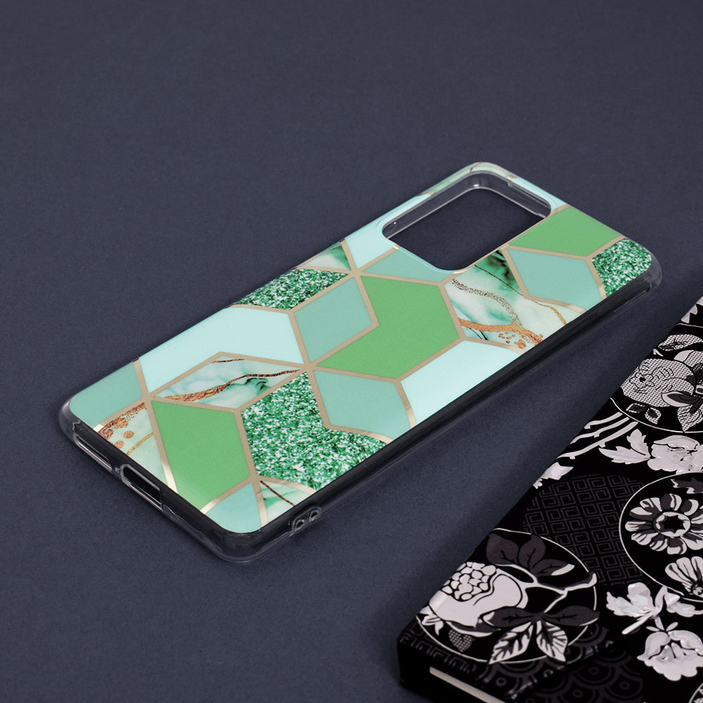 Husa de protectie Techsuit Marble Series compatibila cu Xiaomi 11T Pro, acoperire spate, Green Hex