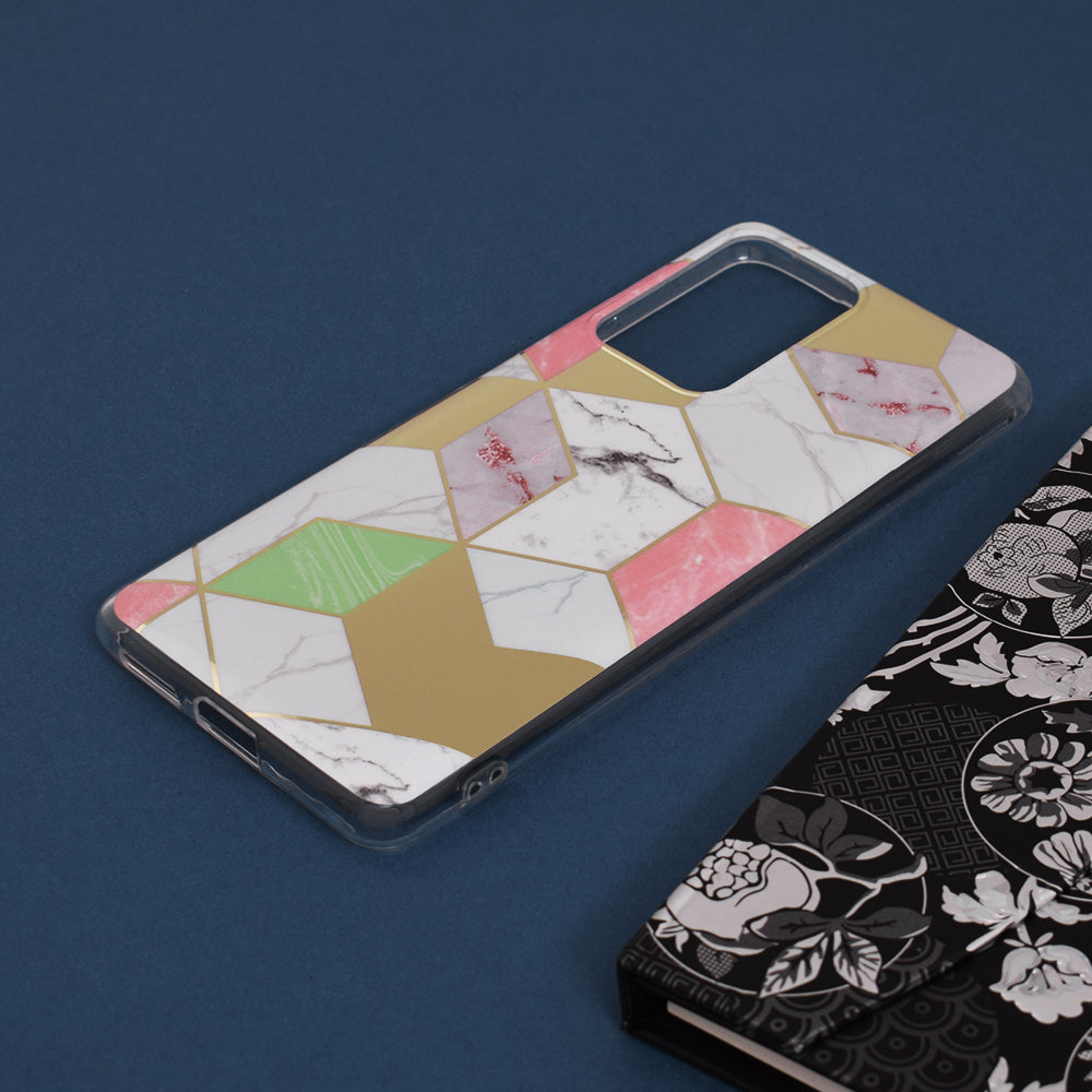 Husa de protectie Techsuit Marble Series compatibila cu Xiaomi 11T Pro, acoperire spate, Purple Hex