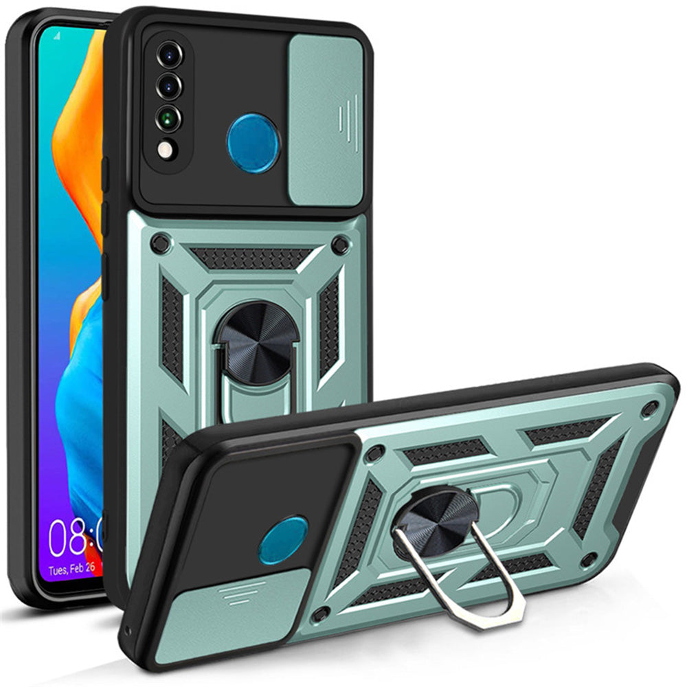 Husa de protectie Techsuit CamShield Series compatibila cu Huawei P30 Lite New Edition, acoperire spate, verde