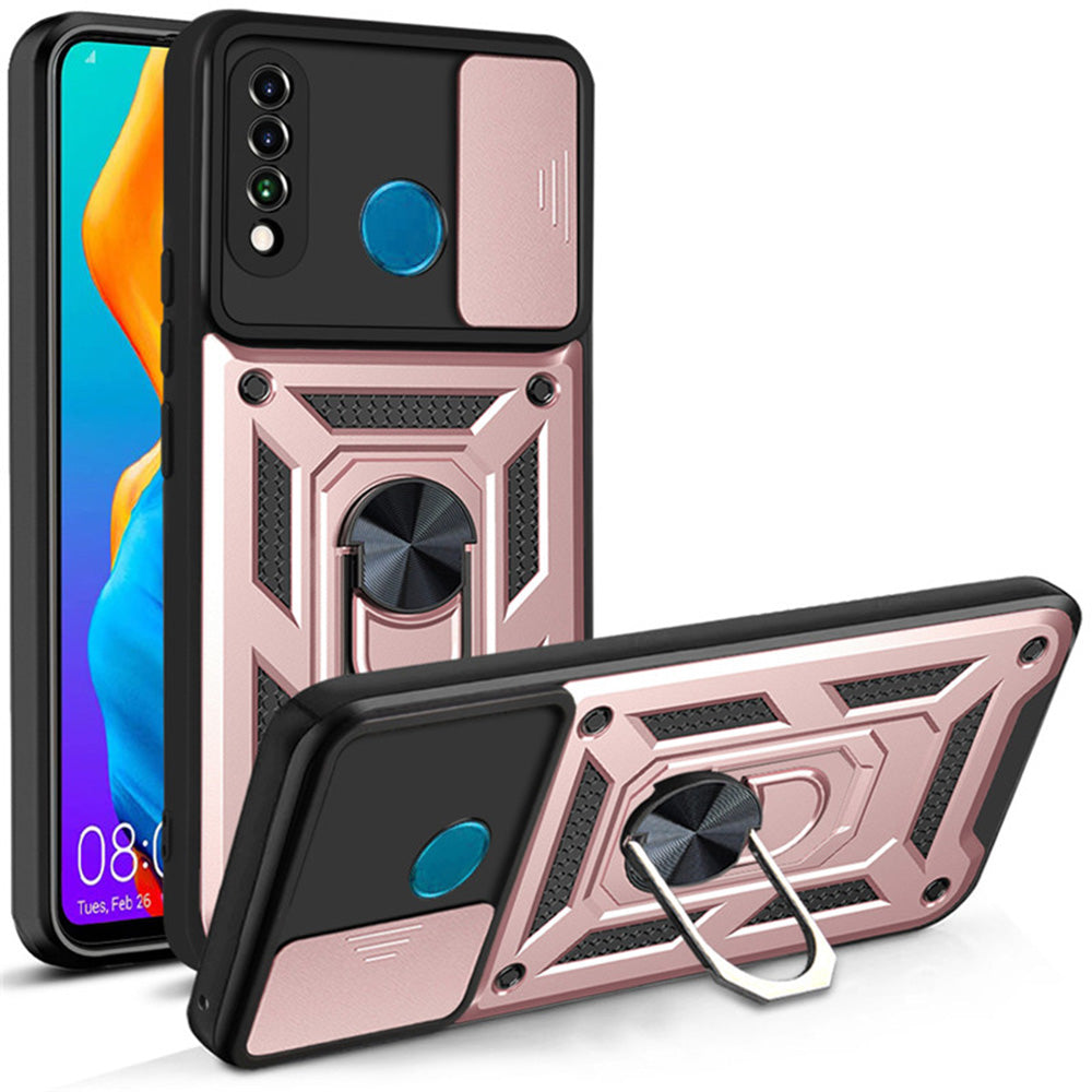Husa de protectie Techsuit CamShield Series compatibila cu Huawei P30 Lite New Edition, acoperire spate, rose gold