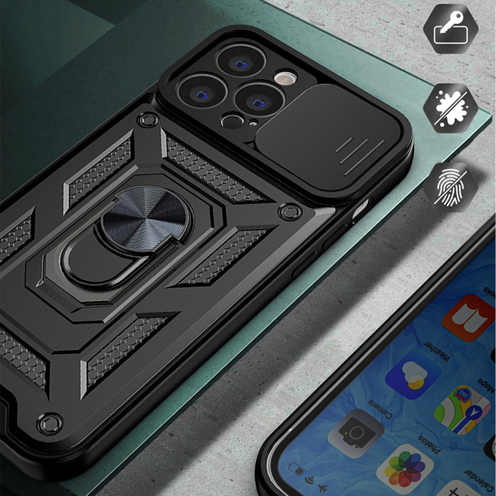 Husa de protectie Techsuit CamShield Series compatibila cu Apple iPhone 15 Pro Max, acoperire spate, verde