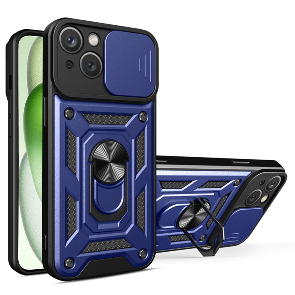 Husa de protectie Techsuit CamShield Series compatibila cu Apple iPhone 15 Plus, acoperire spate, albastru
