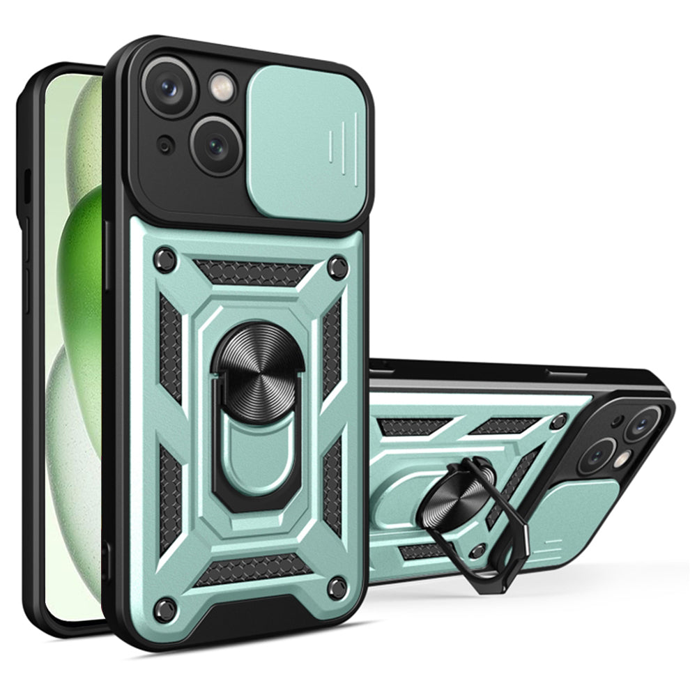 Husa de protectie Techsuit CamShield Series compatibila cu Apple iPhone 15 Plus, acoperire spate, verde