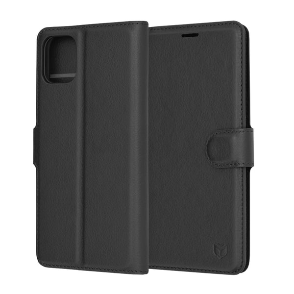 Husa de protectie Techsuit Leather Folio compatibila cu Apple iPhone 11, acoperire spate, negru