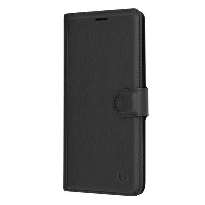 Husa de protectie Techsuit Leather Folio compatibila cu Apple iPhone 11, acoperire spate, negru