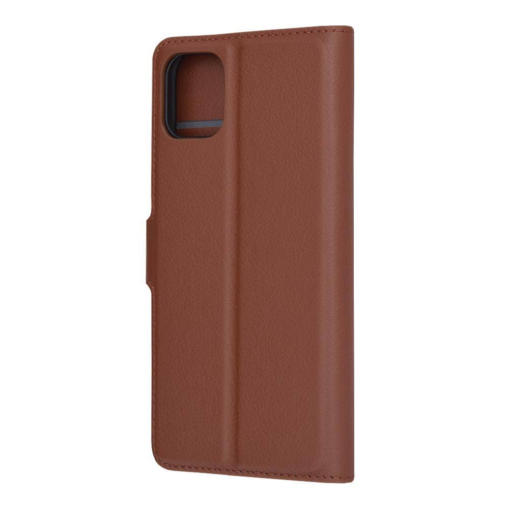 Husa de protectie Techsuit Leather Folio compatibila cu Apple iPhone 11, acoperire spate, maro