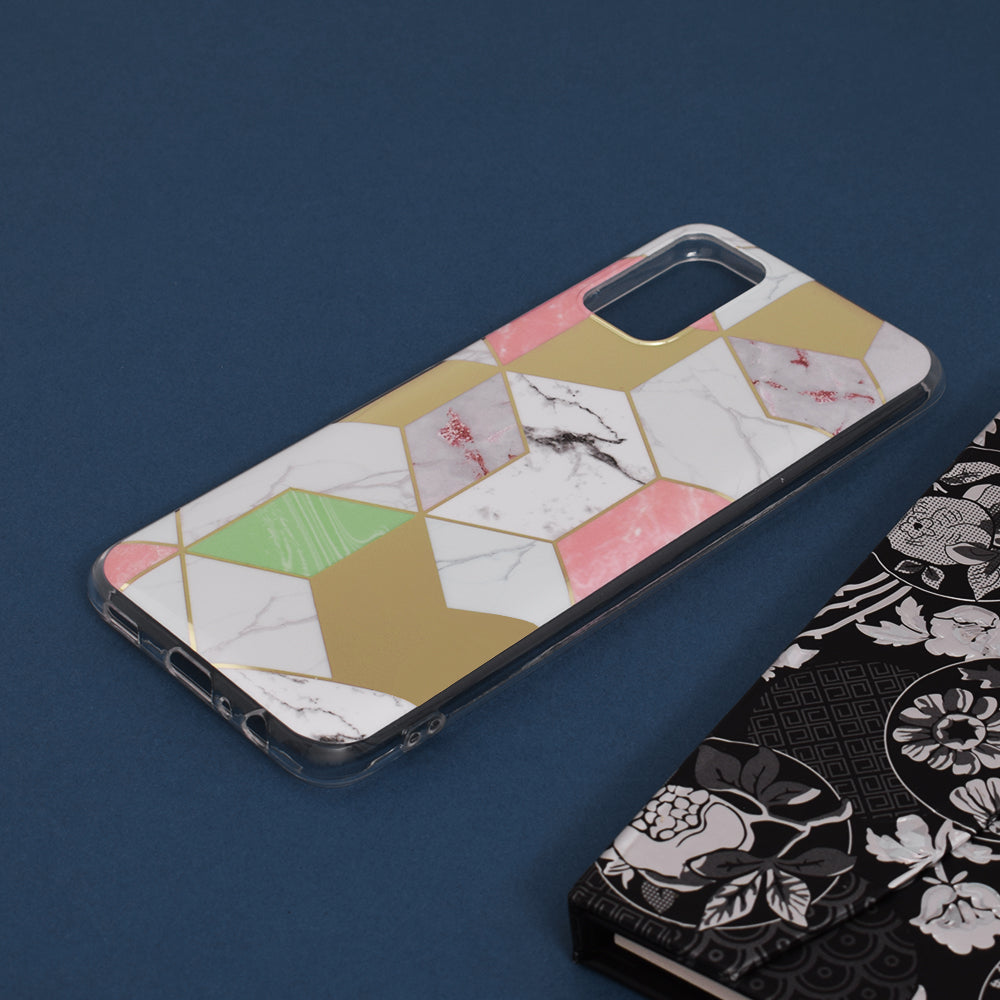 Husa de protectie Techsuit Marble Series compatibila cu Samsung Galaxy A03s, acoperire spate, Purple Hex