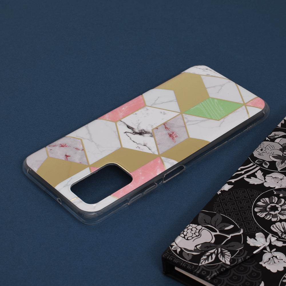 Husa de protectie Techsuit Marble Series compatibila cu Samsung Galaxy A03s, acoperire spate, Purple Hex