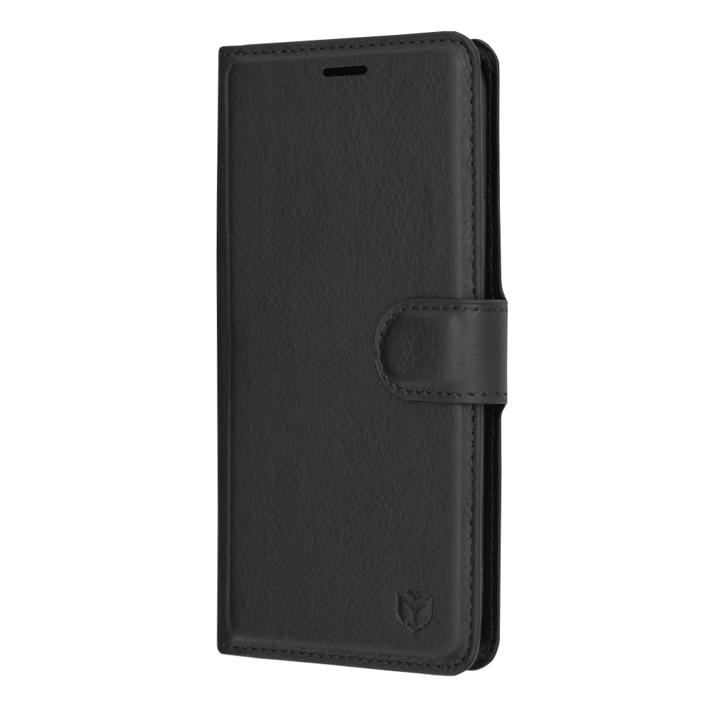 Husa de protectie Techsuit Leather Folio compatibila cu Apple iPhone 11 Pro, acoperire spate, negru