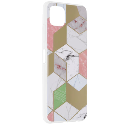 Husa de protectie Techsuit Marble Series compatibila cu Samsung Galaxy A22 5G, acoperire spate, Purple Hex