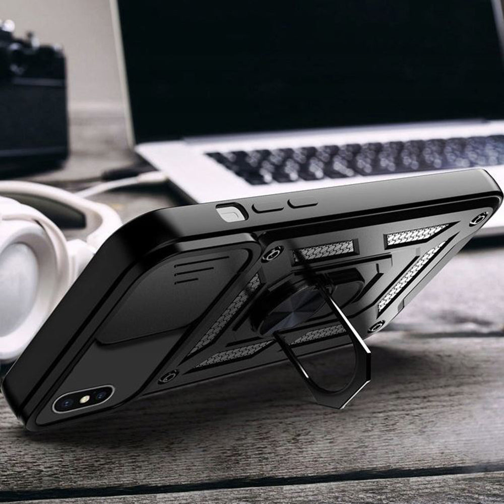 Husa de protectie Techsuit CamShield Series compatibila cu Apple iPhone XS, acoperire spate, verde