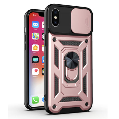 Husa de protectie Techsuit CamShield Series compatibila cu Apple iPhone XS, acoperire spate, rose gold