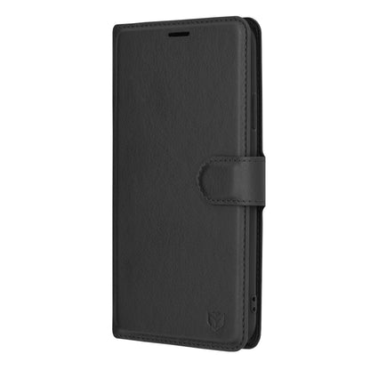 Husa de protectie Techsuit Leather Folio compatibila cu Apple iPhone 11 Pro Max, acoperire spate, negru