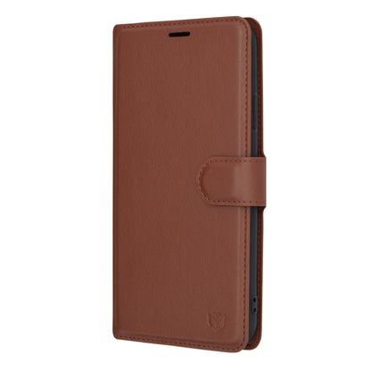 Husa de protectie Techsuit Leather Folio compatibila cu Apple iPhone 11 Pro Max, acoperire spate, maro