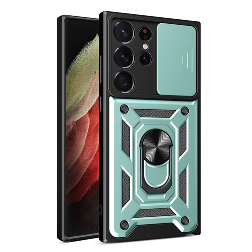 Husa de protectie Techsuit CamShield Series compatibila cu Samsung Galaxy S22 Ultra 5G, acoperire spate, verde