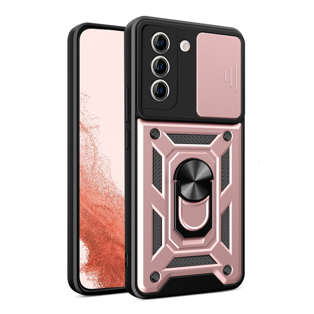 Husa de protectie Techsuit CamShield Series compatibila cu Samsung Galaxy S22 Plus 5G, acoperire spate, rose gold