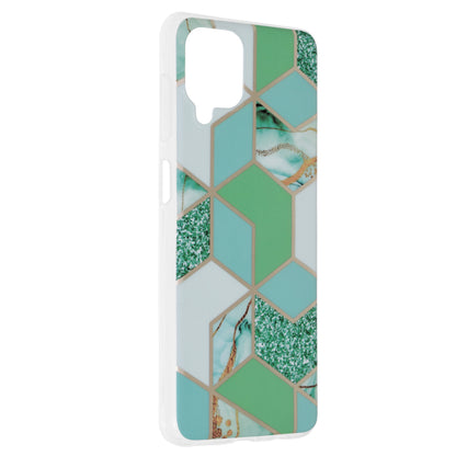 Husa de protectie Techsuit Marble Series compatibila cu Samsung Galaxy A12, acoperire spate, Green Hex