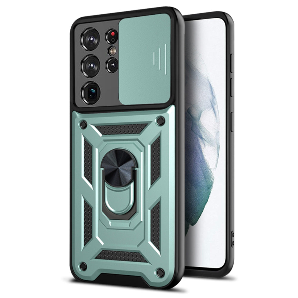 Husa de protectie Techsuit CamShield Series compatibila cu Samsung Galaxy S21 Ultra 5G, acoperire spate, verde