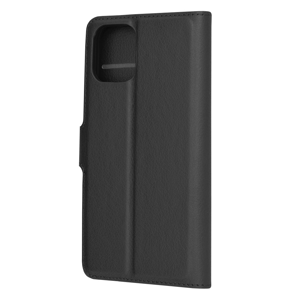 Husa de protectie Techsuit Leather Folio compatibila cu Apple iPhone 12, acoperire spate, negru