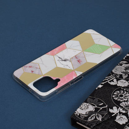 Husa de protectie Techsuit Marble Series compatibila cu Samsung Galaxy A12, acoperire spate, Purple Hex