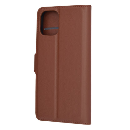 Husa de protectie Techsuit Leather Folio compatibila cu Apple iPhone 12, acoperire spate, maro