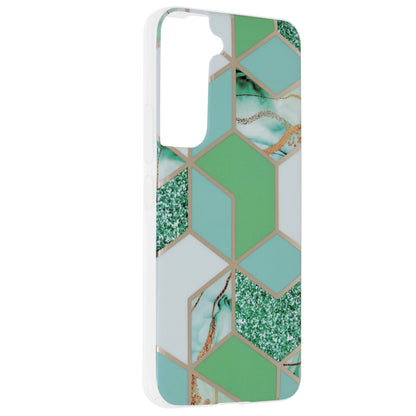 Husa de protectie Techsuit Marble Series compatibila cu Samsung Galaxy S22, acoperire spate, Green Hex