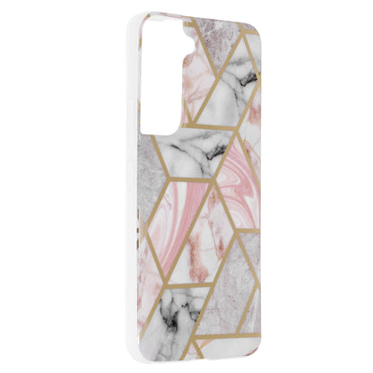 Husa de protectie Techsuit Marble Series compatibila cu Samsung Galaxy S22, acoperire spate, Pink Hex