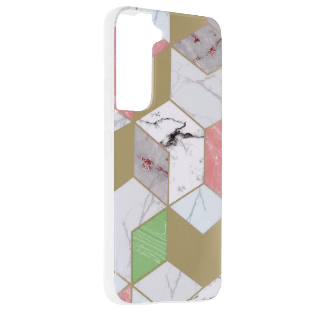 Husa de protectie Techsuit Marble Series compatibila cu Samsung Galaxy S22, acoperire spate, Purple Hex