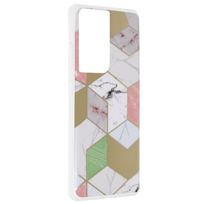 Husa de protectie Techsuit Marble Series compatibila cu Samsung Galaxy S21 Ultra, acoperire spate, Purple Hex