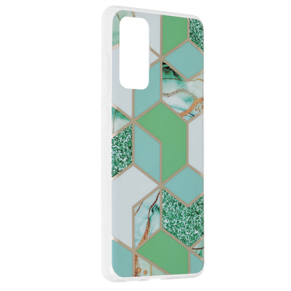 Husa de protectie Techsuit Marble Series compatibila cu Samsung Galaxy S20 FE 5G, acoperire spate, Green Hex