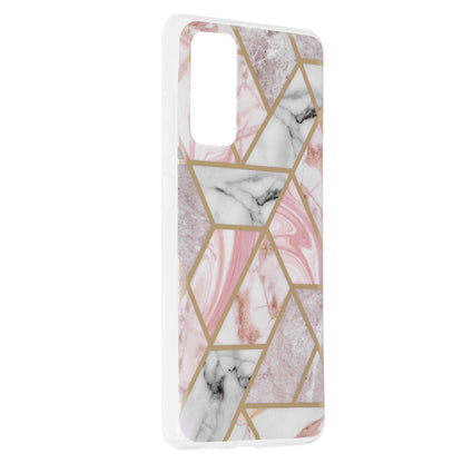Husa de protectie Techsuit Marble Series compatibila cu Samsung Galaxy S20 FE 5G, acoperire spate, Pink Hex
