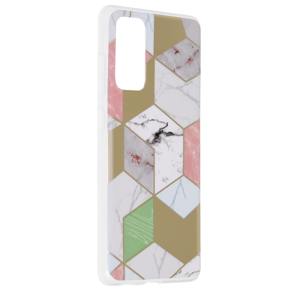 Husa de protectie Techsuit Marble Series compatibila cu Samsung Galaxy S20 FE 5G, acoperire spate, Purple Hex