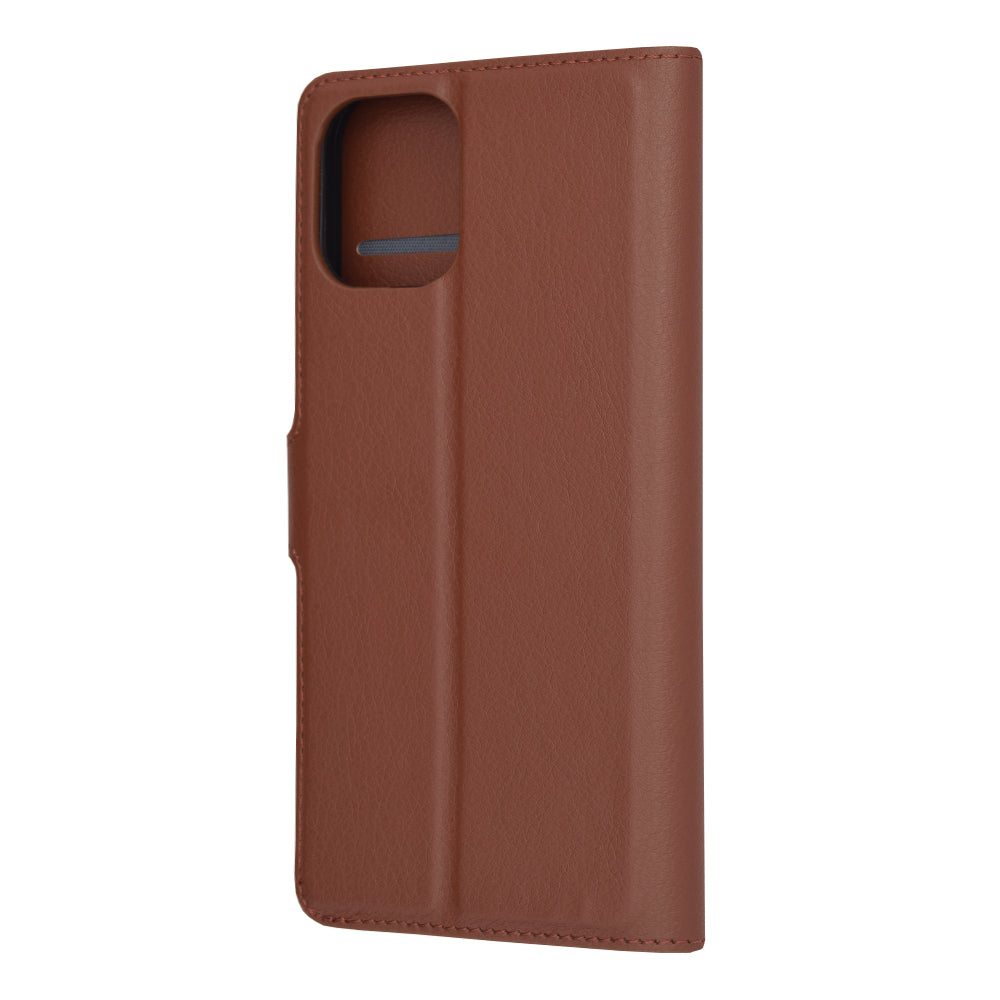 Husa de protectie Techsuit Leather Folio compatibila cu Apple iPhone 12 Pro Max, acoperire spate, maro