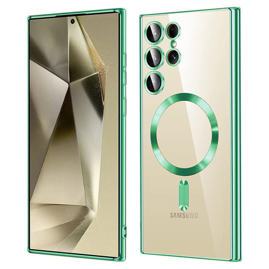 Husa de protectie Techsuit Luxury Crystal MagSafecompatibila cu Samsung Galaxy S24 Ultra, acoperire spate, verde kaki