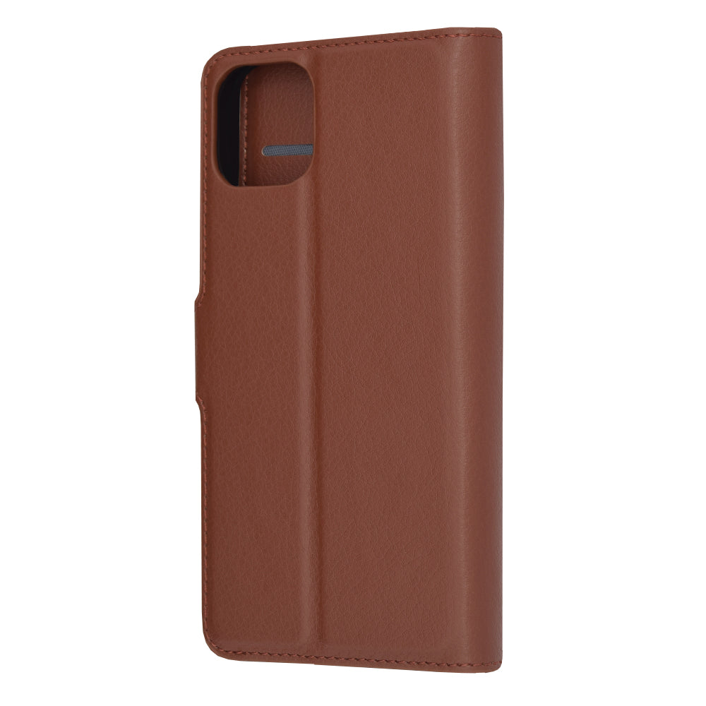 Husa de protectie Techsuit Leather Folio compatibila cu Apple iPhone 13, acoperire spate, maro