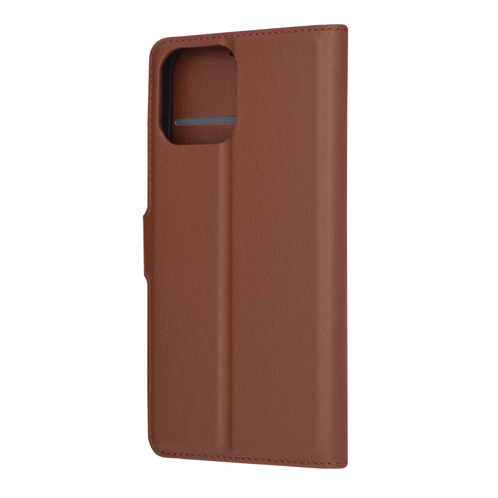 Husa de protectie Techsuit Leather Folio compatibila cu Apple iPhone 13 Pro Max, acoperire spate, maro